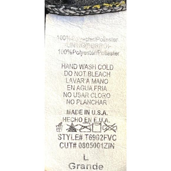 Do & Be Women’s Blouse Paisley Cropped Smocked Waist Tie Neck Y2k Party 70s - Picture 7 of 7